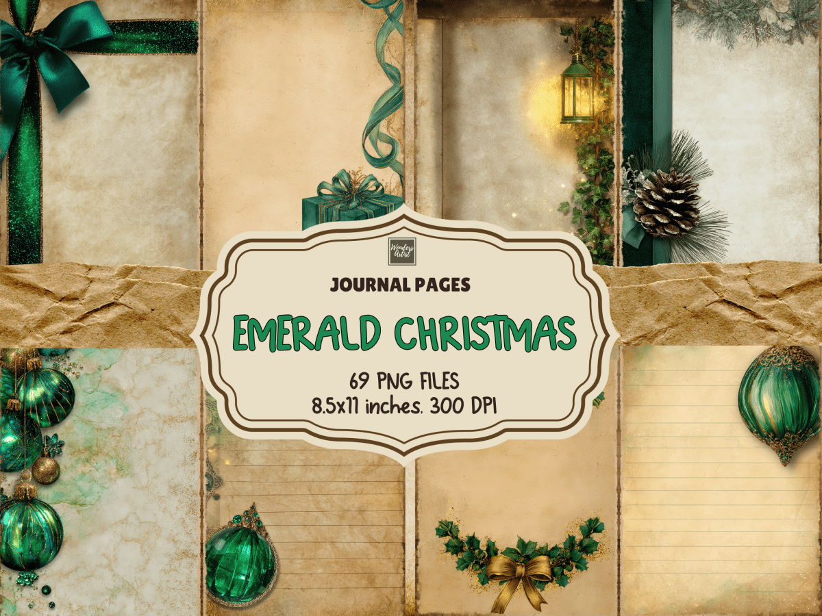 Emerald Christmas Journal Pages All Bundles Journal Pages new bundles all - WondersArtist