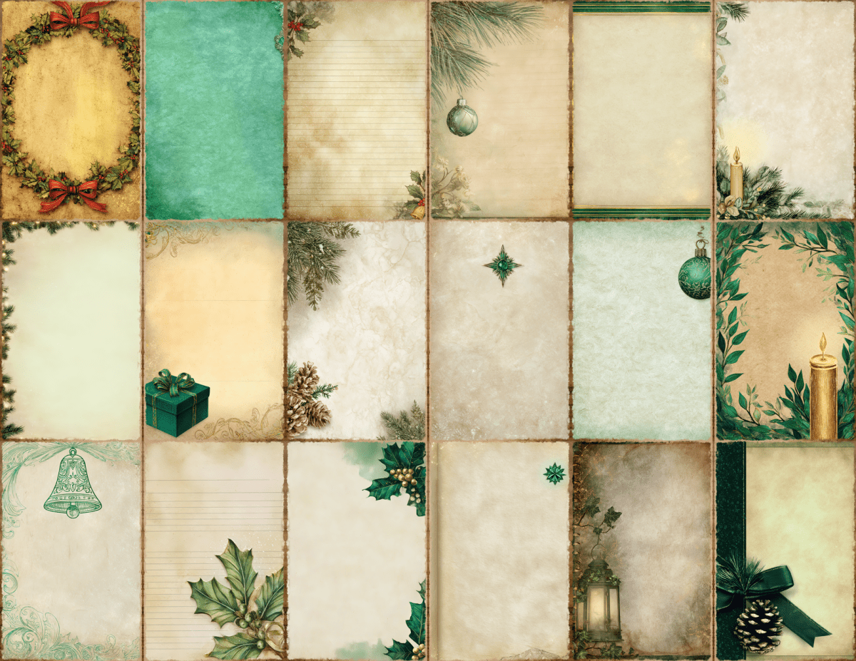Emerald Christmas Journal Pages All Bundles Journal Pages new bundles all - WondersArtist