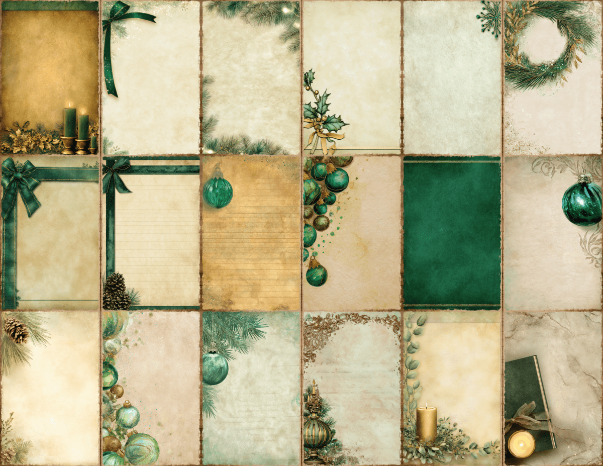 Emerald Christmas Journal Pages All Bundles Journal Pages new bundles all - WondersArtist