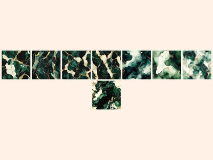 Emerald Gaze Seamless Digital Paper Crystal Green Print - Wonders Artist