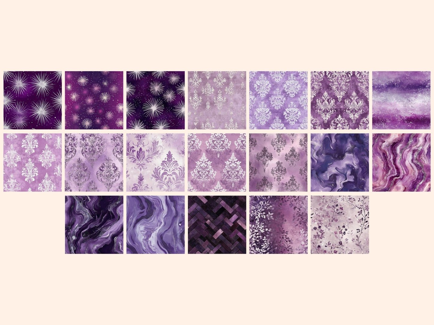 Enchanted Amethyst Seamless Digital Paper - High - Quality Instant Digital Download for Creative Projects