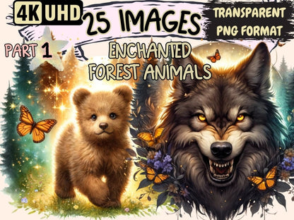 Enchanted Forest Animal Clipart Animal design - Wonders Artist