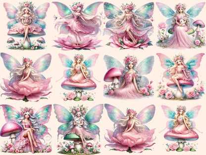 Enchanted Garden Fairies Clipart Cute fairy art - Wonders Artist