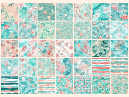 Enchanted Reef Seamless Digital Paper - High - Quality Instant Digital Download for Creative Projects