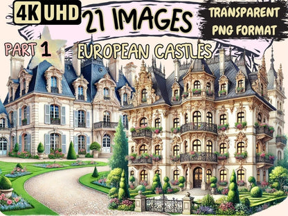 European Castles Clipart Ancient Castles - Wonders Artist