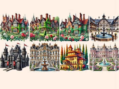 European Castles (P3) Clipart Ancient Castles - Wonders Artist