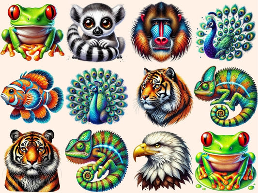 Exotická zvířata (P2) Clipart