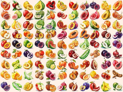 Exotic Fruits Watercolor Clipart exotic clipart - Wonders Artist