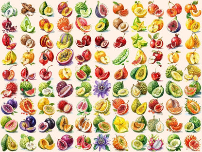 Exotic Fruits Watercolor Clipart exotic clipart - Wonders Artist
