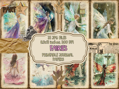 Fairies Journal Pages Enchanted Scrapbook - Wonders Artist