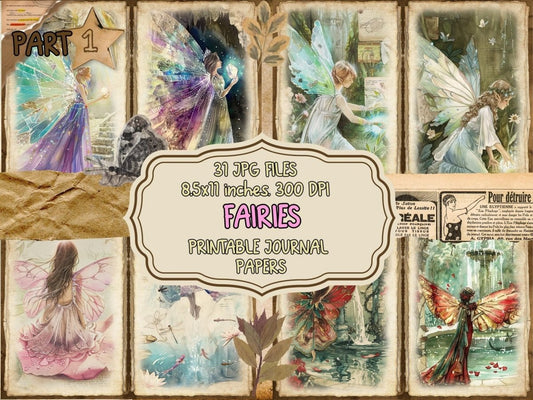 Fairies Journal Pages Enchanted Scrapbook - Wonders Artist