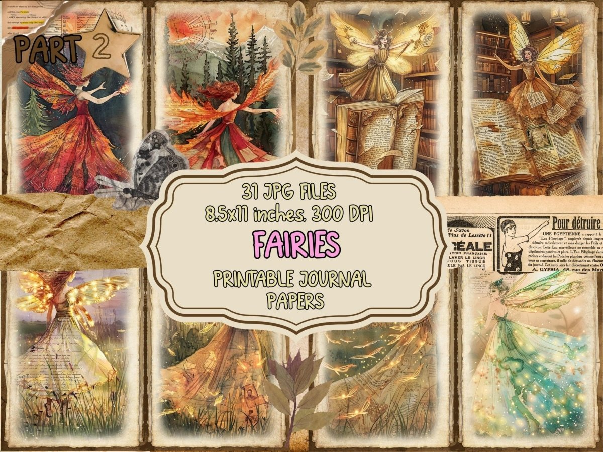 Fairies Journal Pages (P2) Enchanted Scrapbook - Wonders Artist
