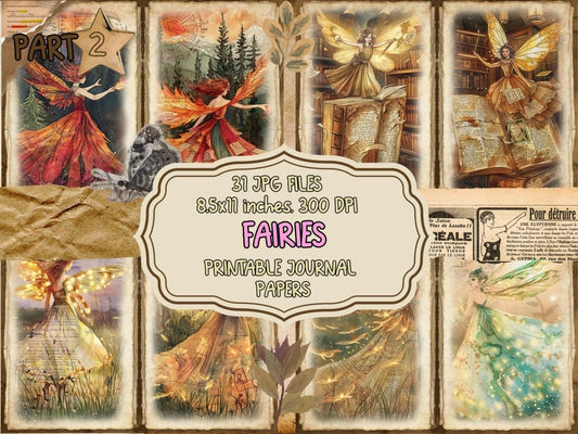 Fairies Journal Pages (P2) Enchanted Scrapbook - Wonders Artist