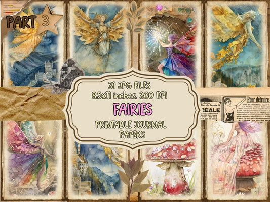 Fairies Journal Pages (P3) Enchanted Scrapbook - Wonders Artist
