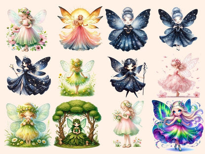 Fairies (P3) Clipart Cute fairy art - Wonders Artist