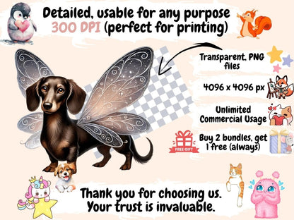 Fairy Dogs Clipart Dog Clipart - Wonders Artist