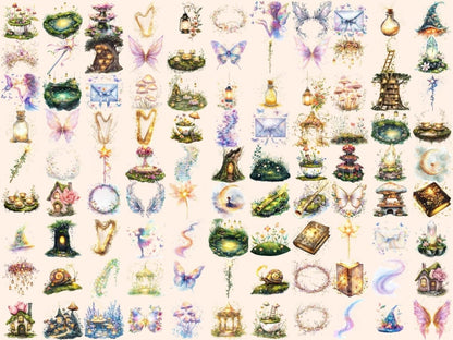 Fairy Dreams Watercolor Clipart Enchanted Fairy PNG - Wonders Artist