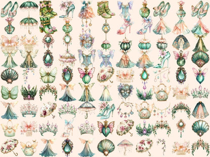 Fairy Fashion Watercolor Clipart cute fairy png fairy clipart fairy costume images - WondersArtist