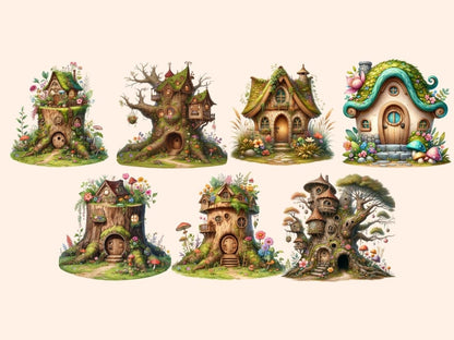 Fairy Houses Clipart Cute house art - Wonders Artist