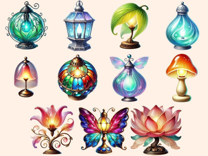 Fairy Lamps Clipart Enchanted Lamp Art - Wonders Artist