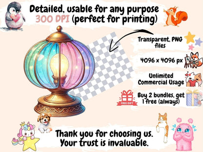 Fairy Lamps (P2) Clipart Enchanted Lamp Art - Wonders Artist