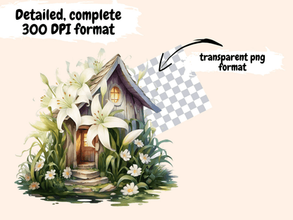 Fairy Lily Watercolor Clipart fairy lily clipart - Wonders Artist