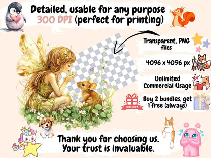 Fairy Meadows Watercolor Clipart enchanted meadow art - Wonders Artist