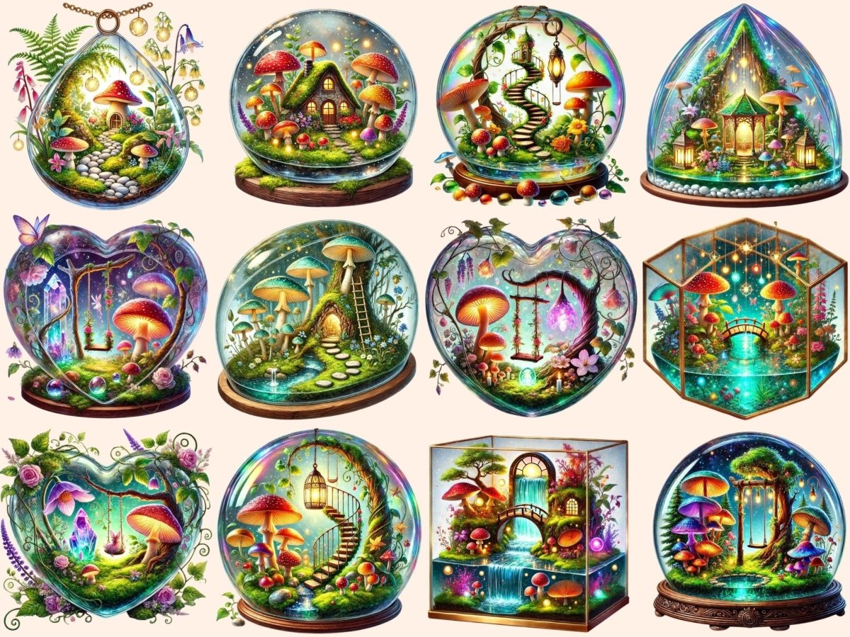 Fairy Terrarium Clipart botanical magic art - Wonders Artist
