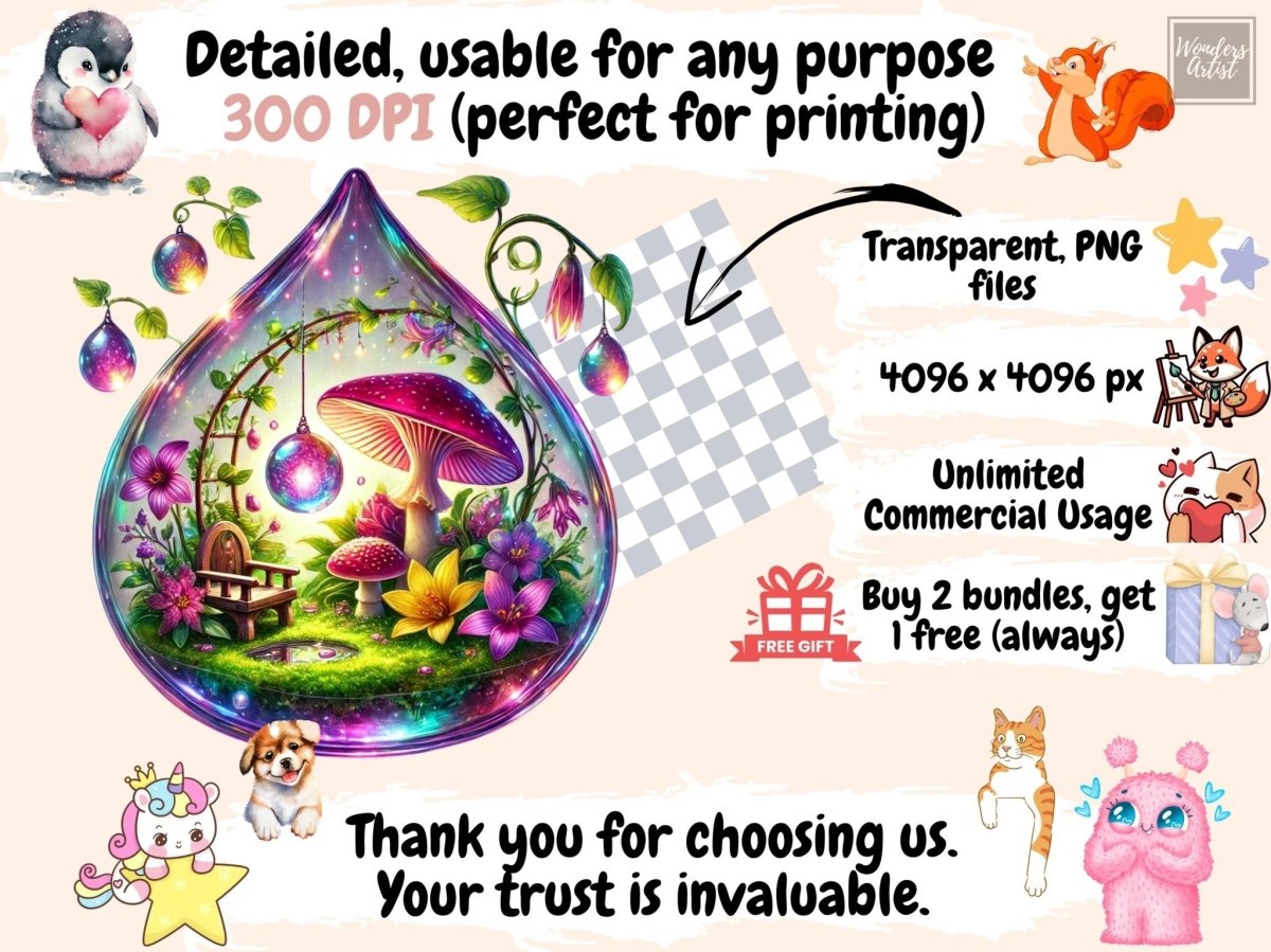 Fairy Terrarium Clipart botanical magic art - Wonders Artist