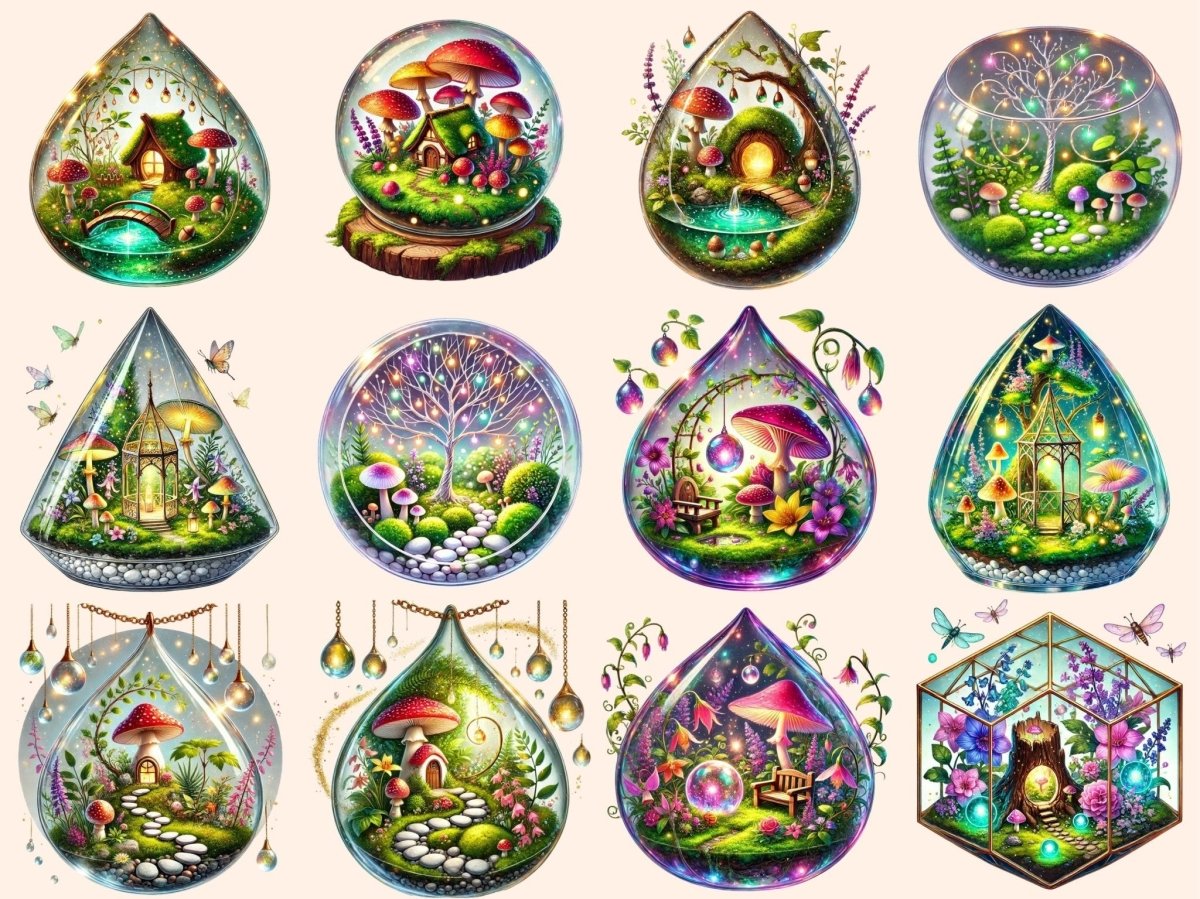 Fairy Terrarium Clipart botanical magic art - Wonders Artist