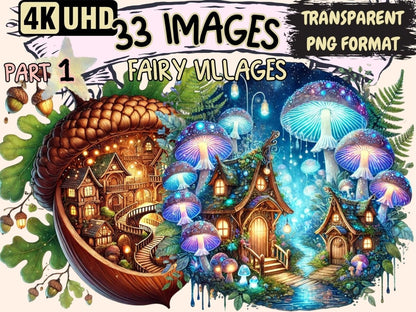 Fairy Villages Clipart Dreamy Village Art - Wonders Artist