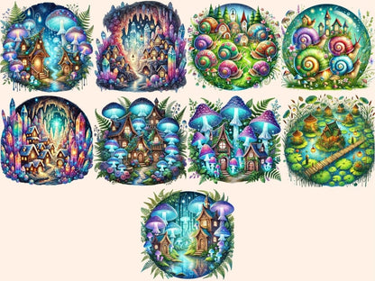 Fairy Villages Clipart Dreamy Village Art - Wonders Artist