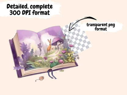 Fairytale Books Watercolor Clipart book clipart - Wonders Artist