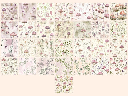 Fairytale Woods Seamless Pattern Digital Papers dreamy forest - Wonders Artist