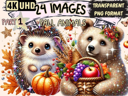 Fall Animals Clipart Autumn Animal Art - Wonders Artist