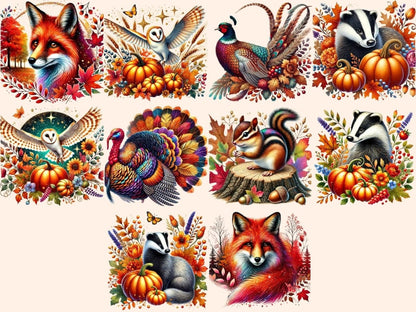 Fall Animals (P4) Clipart Animal Clipart - Wonders Artist