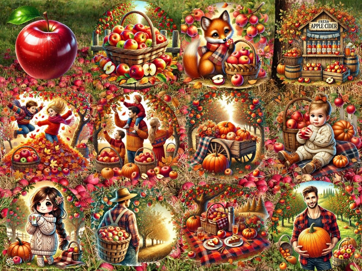 Syksy Omenatarhassa Clipart (RAJOITETTU ERÄ) image 3