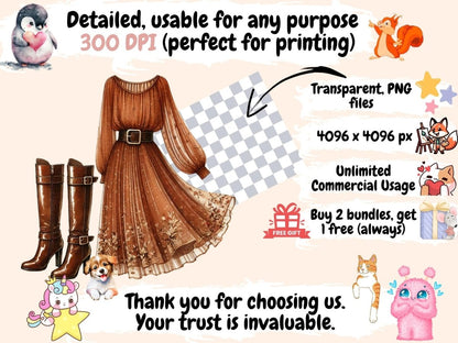 Fall Fashion Clipart Autumn Apparel - Wonders Artist