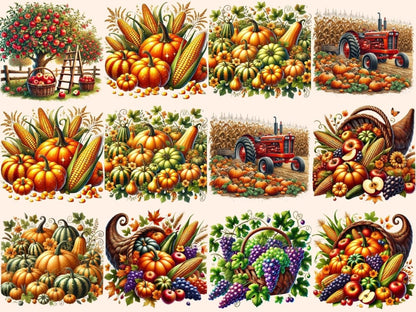 Fall Harvest Clipart Autumn Bounty - Wonders Artist