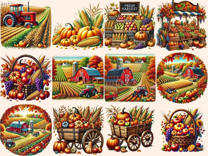 Fall Harvest Clipart Autumn Bounty - Wonders Artist