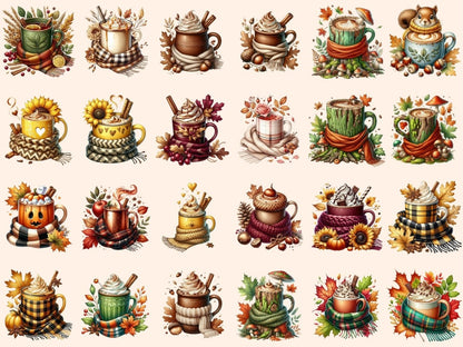 Fall Mugs Clipart autumn clipart autumn graphics autumn images - WondersArtist