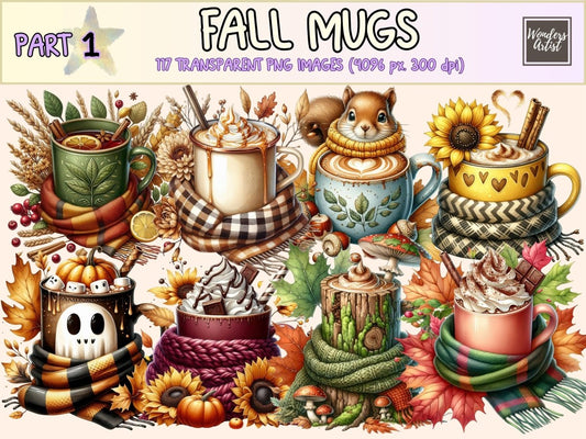 Fall Mugs Clipart autumn clipart autumn graphics autumn images - WondersArtist