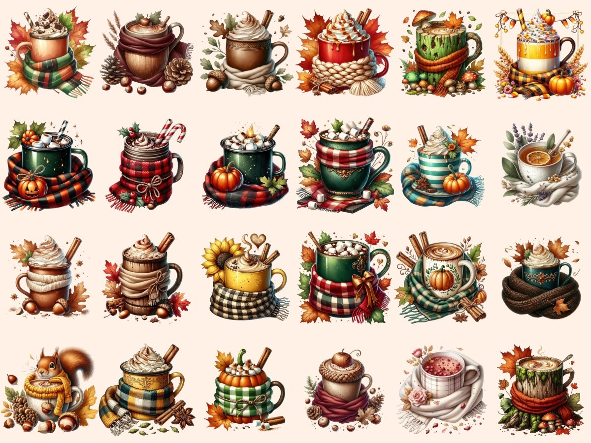 Fall Mugs Clipart autumn clipart autumn graphics autumn images - WondersArtist