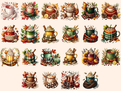 Fall Mugs Clipart autumn clipart autumn graphics autumn images - WondersArtist