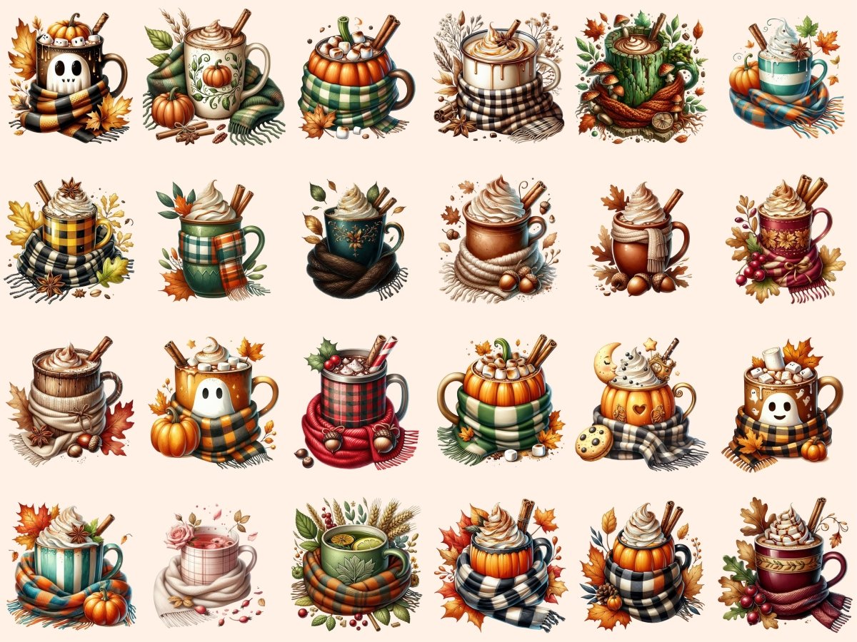 Fall Mugs Clipart autumn clipart autumn graphics autumn images - WondersArtist