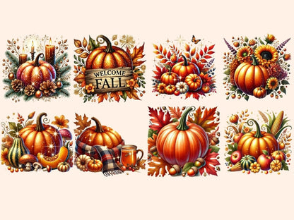 Fall Pumpkins Clipart Autumn Gourds - Wonders Artist