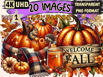 Fall Pumpkins Clipart Autumn Gourds - Wonders Artist
