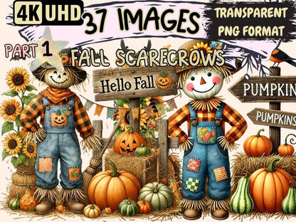 Fall Scarecrows Clipart AUTUMN CLIPART - Wonders Artist