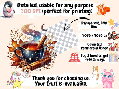 Fall Tea Clipart autumn artwork - Wonders Artist