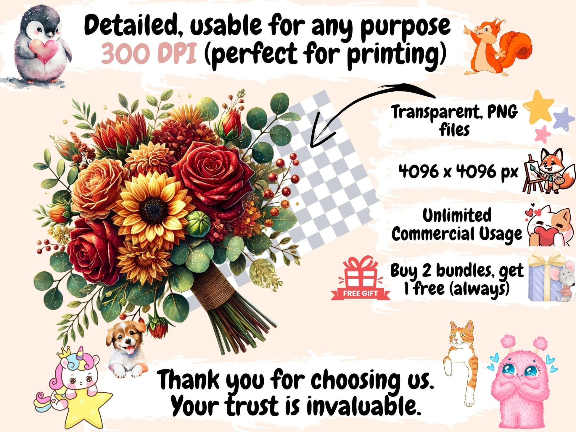 Fall Wedding Clipart - High - Quality Instant Digital Download for Creative Projects